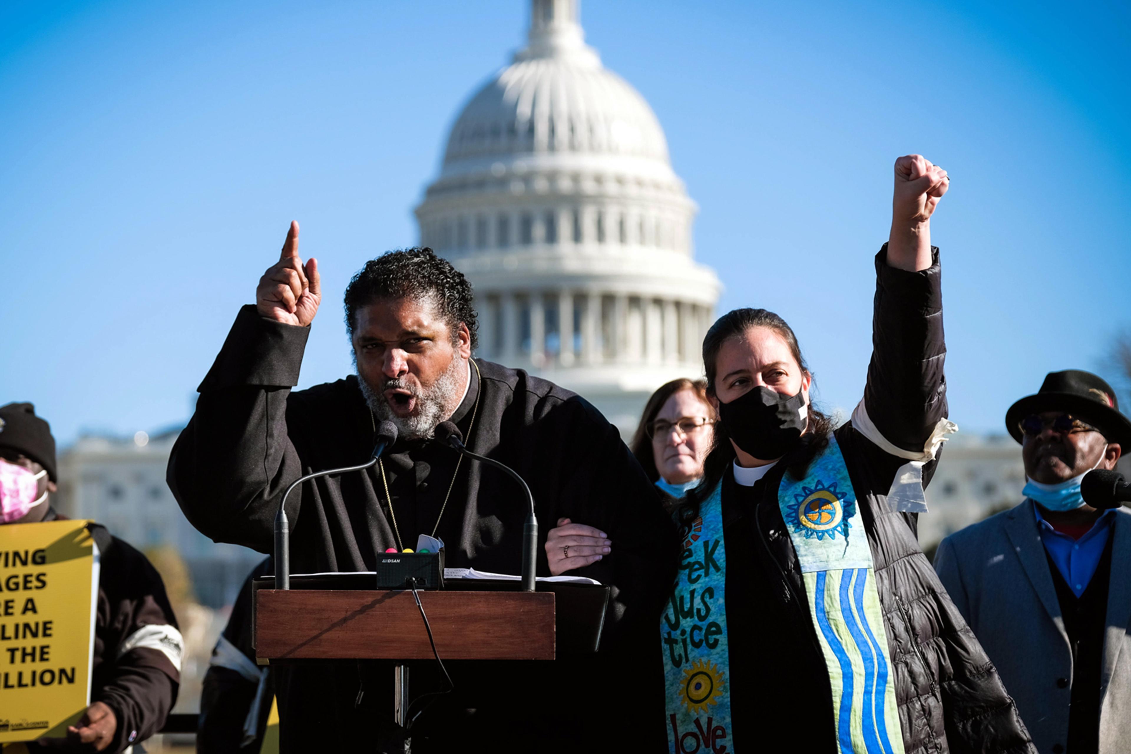 Reverend Barber speaking at Washington, D.C