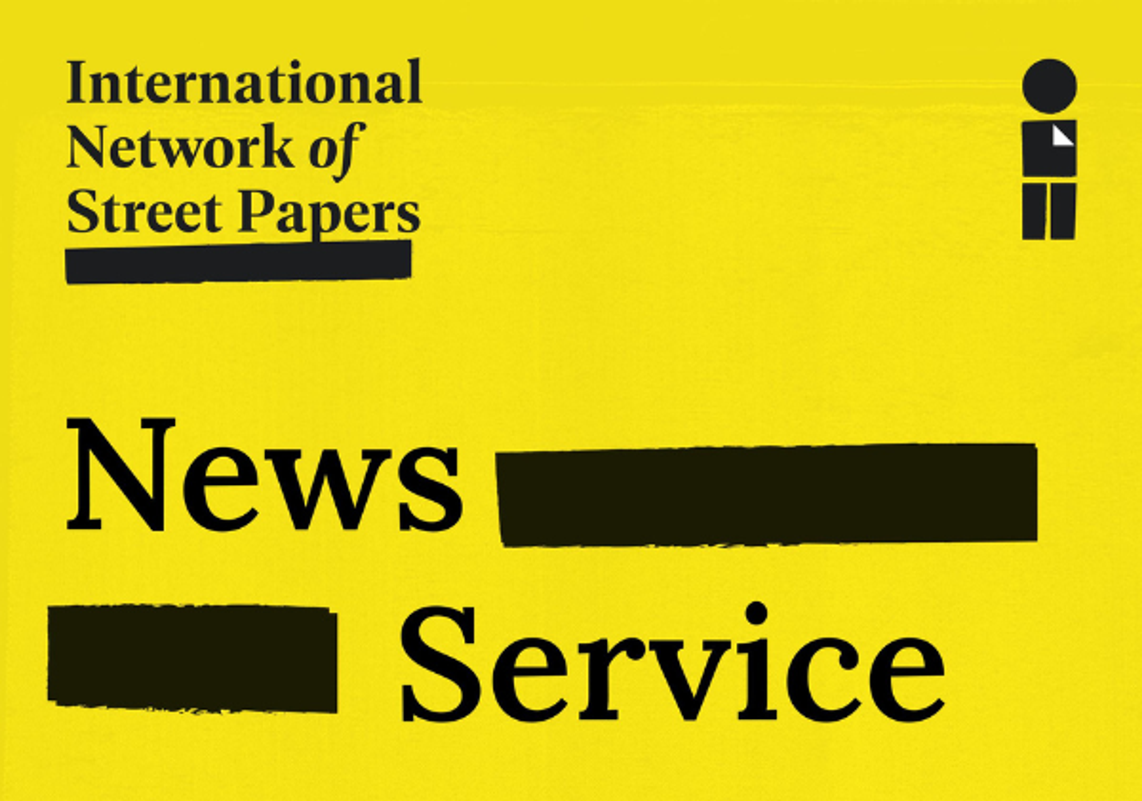 A logo for the INSP News Service in yellow and black