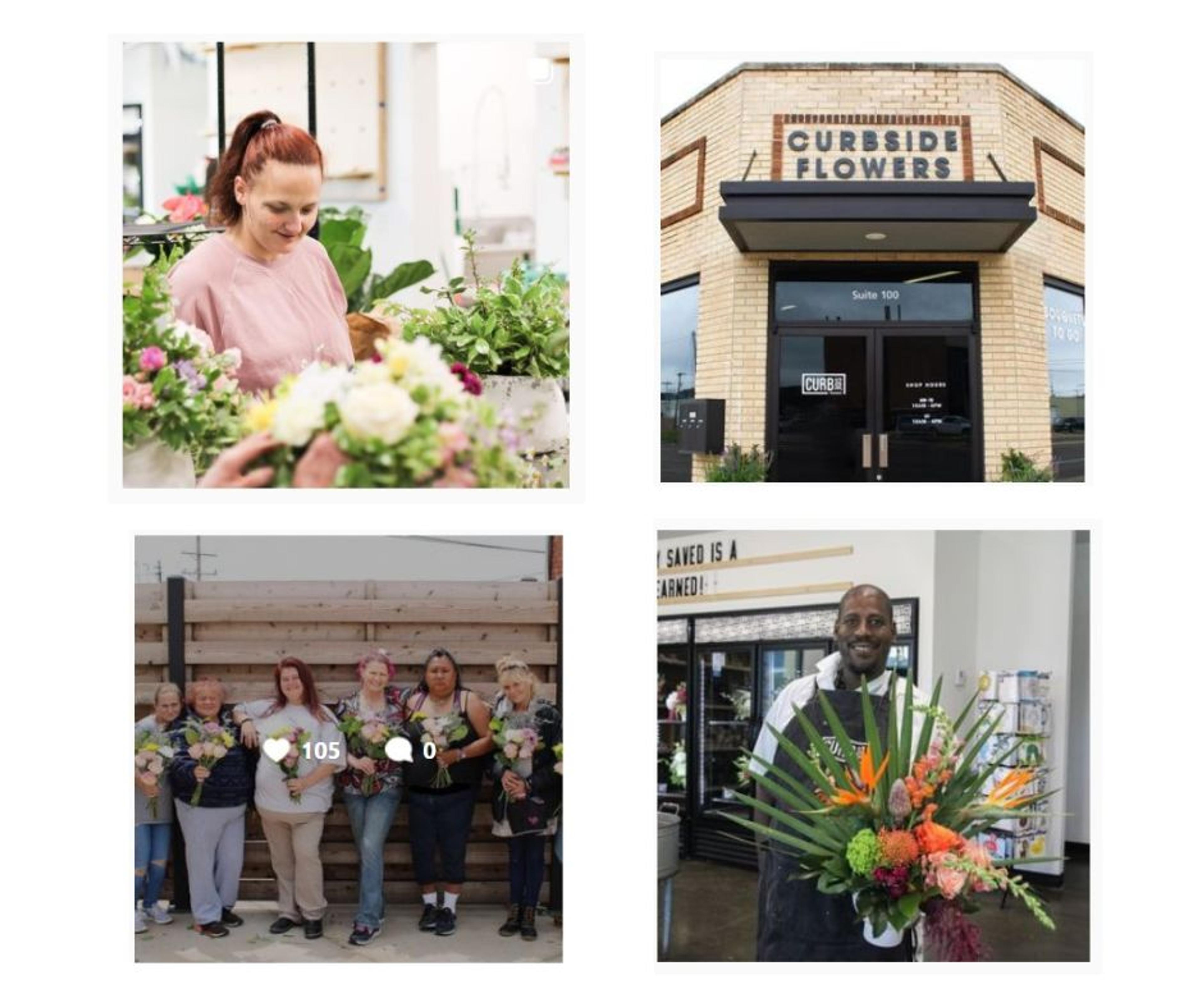 An Instagram about a floral project by the street paper The Curbside Chronicle