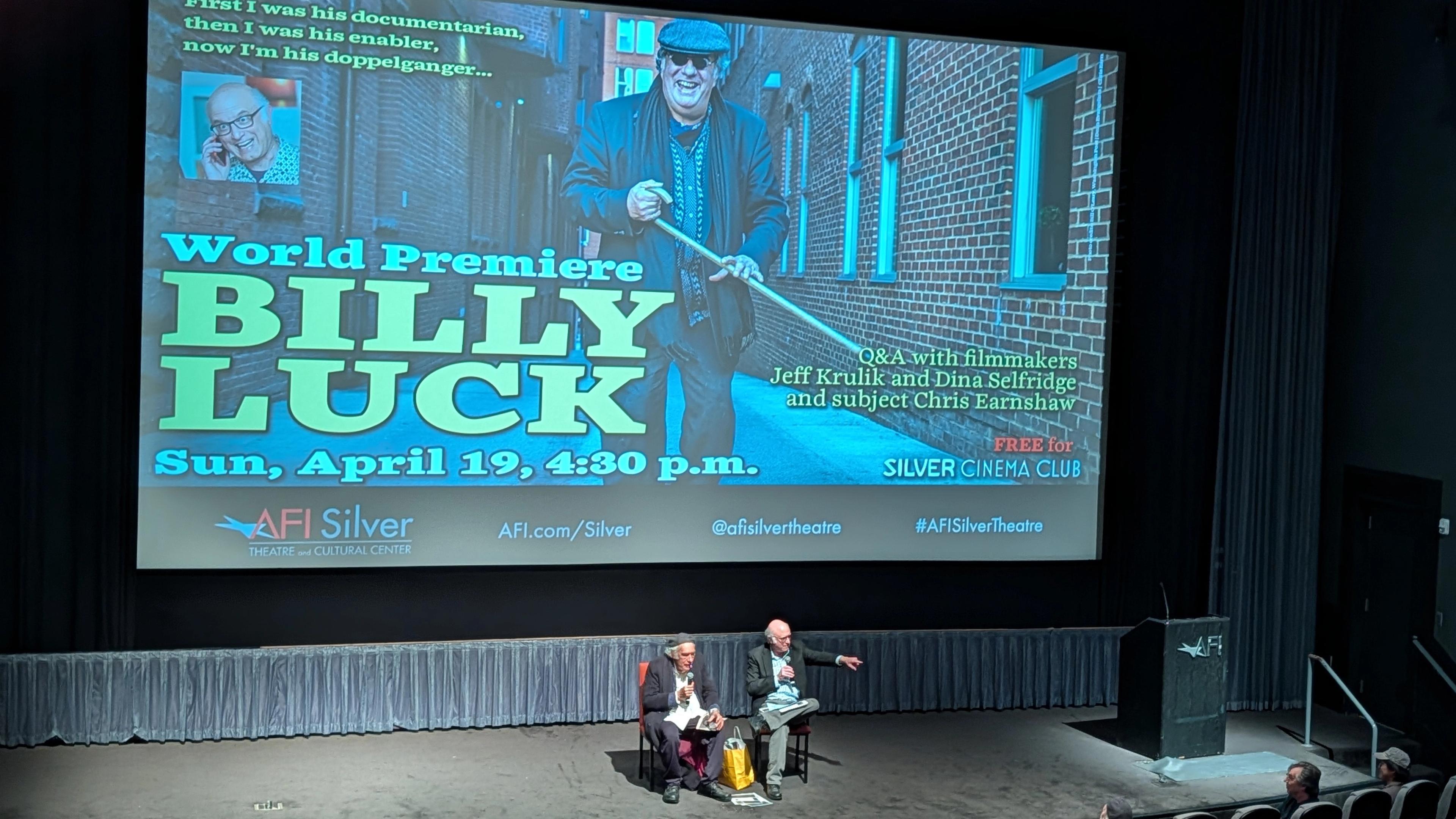 Jeff Krulik and Frederic John at a Billy Luck screening
