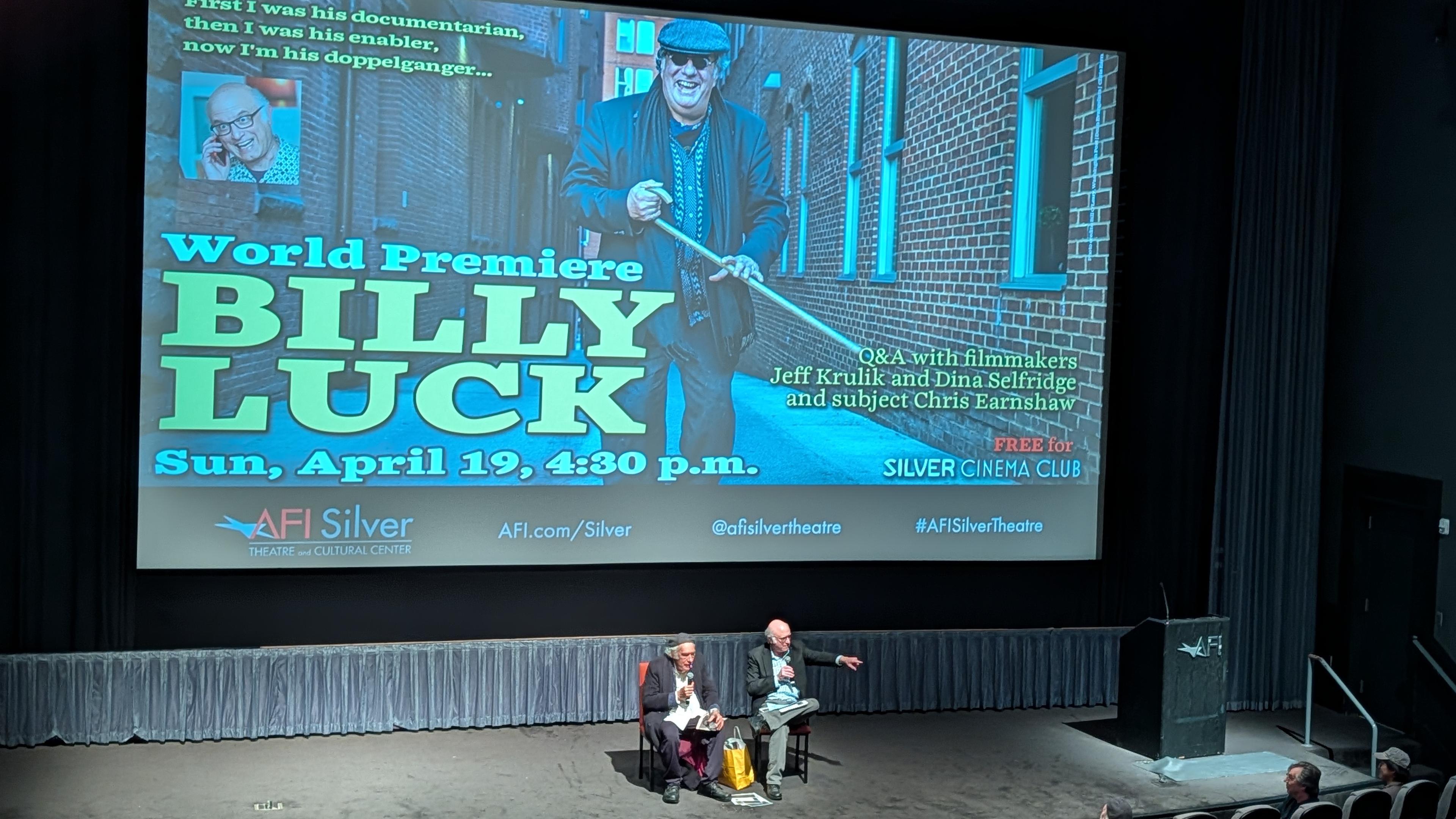 Jeff Krulik and Frederic John at a Billy Luck screening