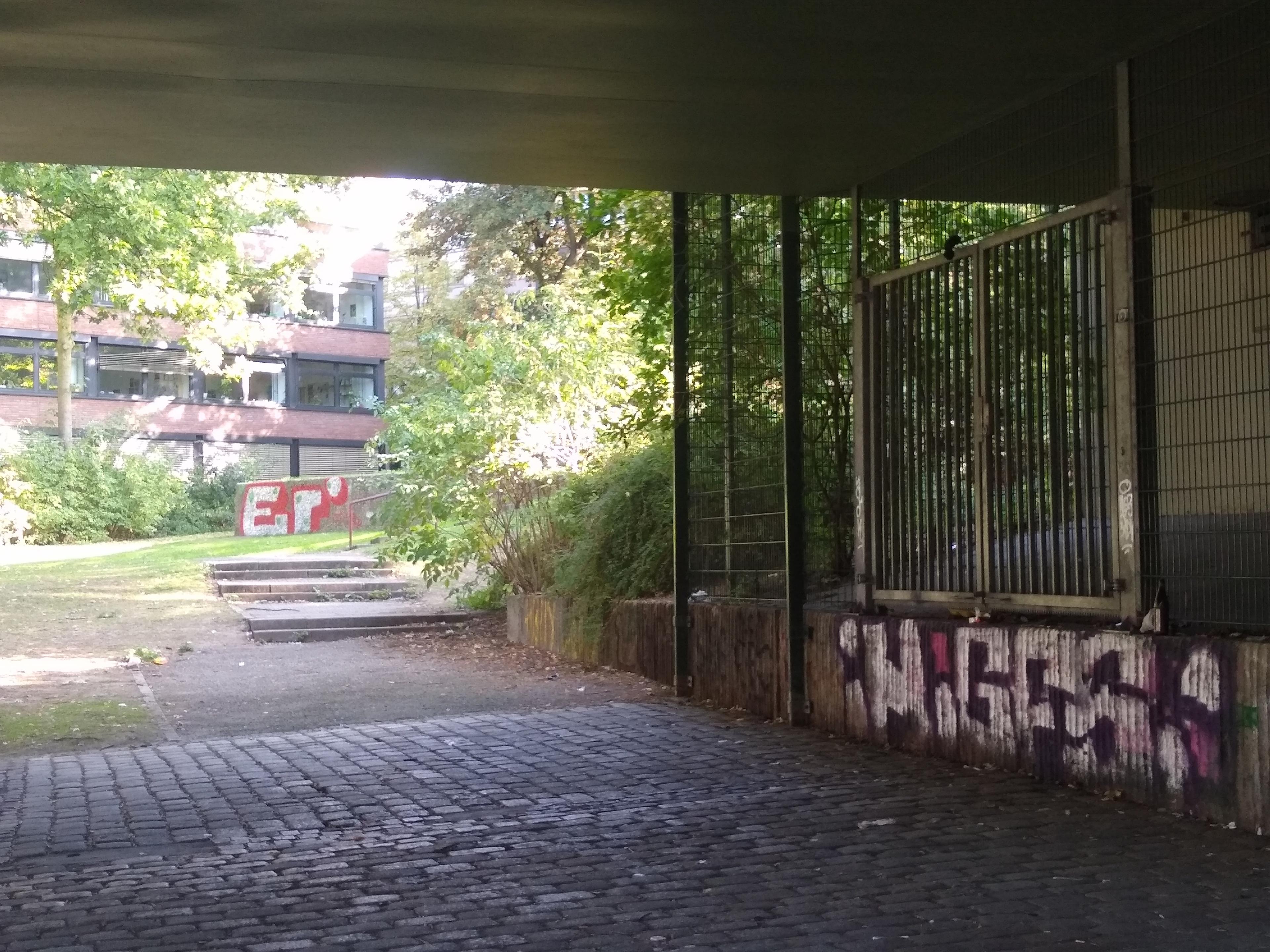 The underpass where Janita-Marja Juvonen was living when her tent was set on fire