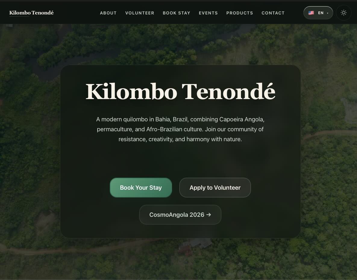 Kilombo Tenondé new website launched in May 2026