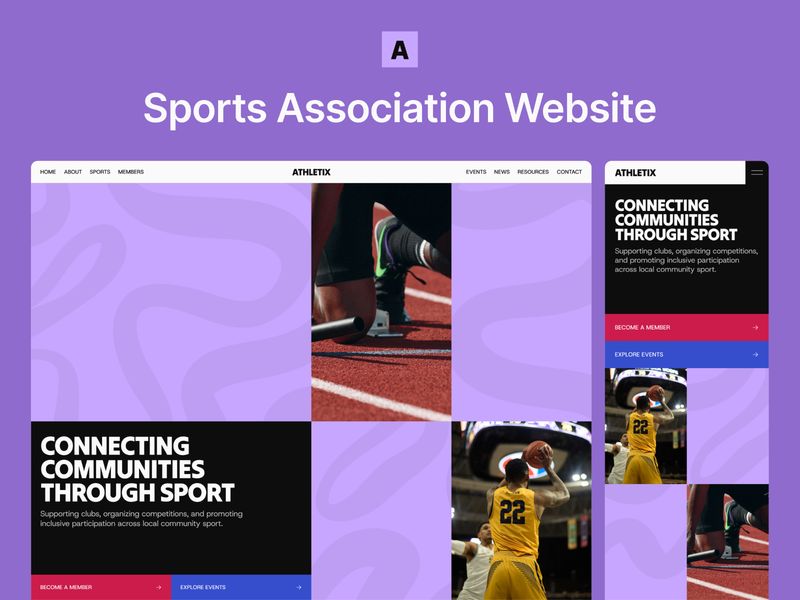 Athletix — Spor Topluluğu Web Sitesi Şablonu - Hover