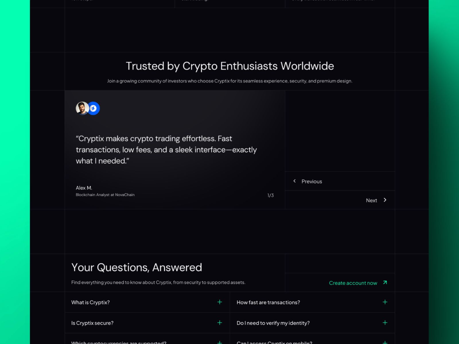 Cryptix — Business Website Template screenshot 4