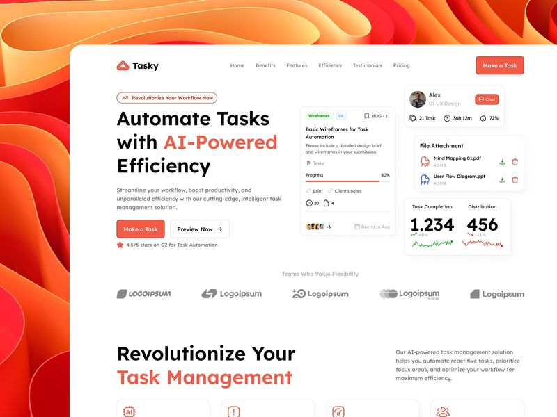Tasky — SaaS Web Sitesi Şablonu