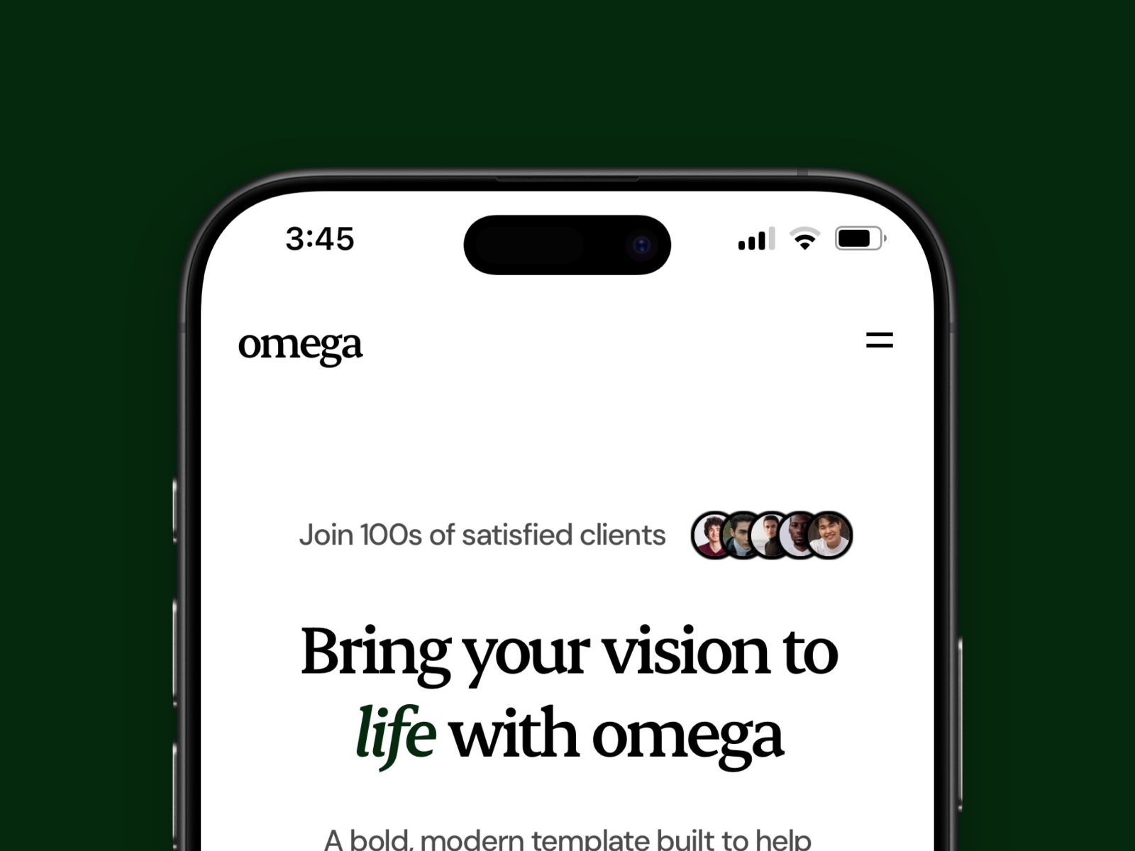 Omega — Business Website Template screenshot 4