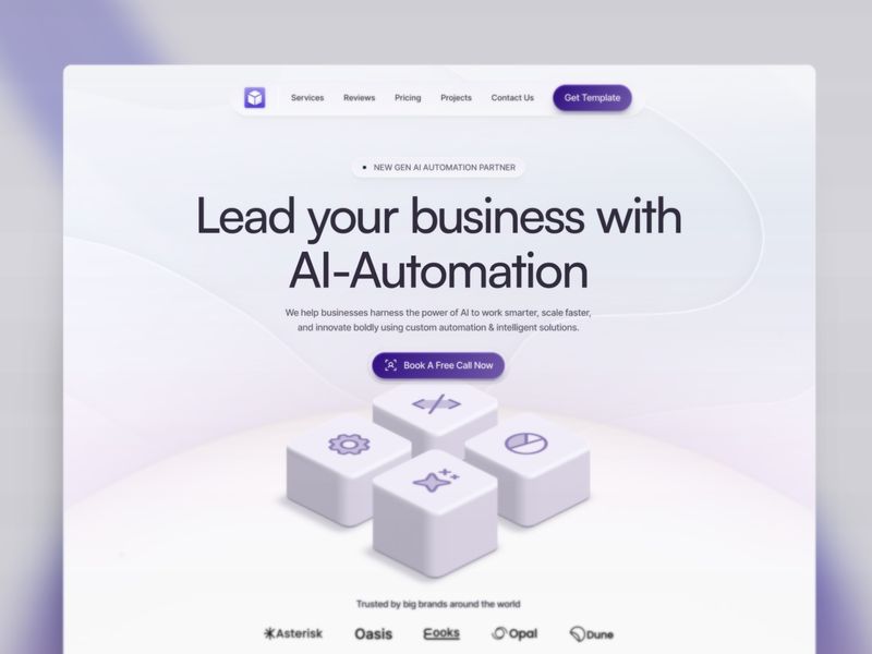 LanderOS — Yapay Zeka Otomasyon Ajansı Web Sitesi Şablonu