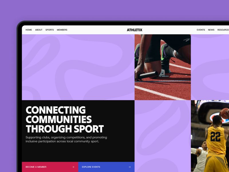 Athletix — Spor Topluluğu Web Sitesi Şablonu