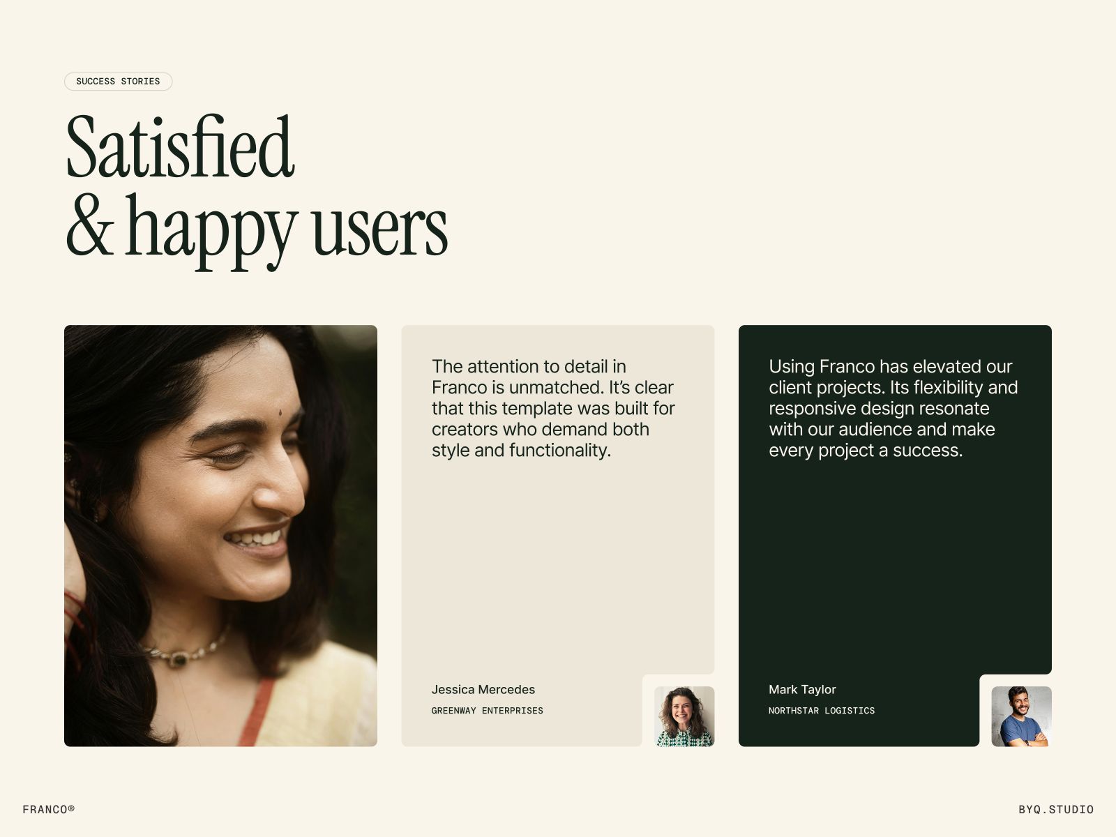 FRANCO® — Free Website Template screenshot 3