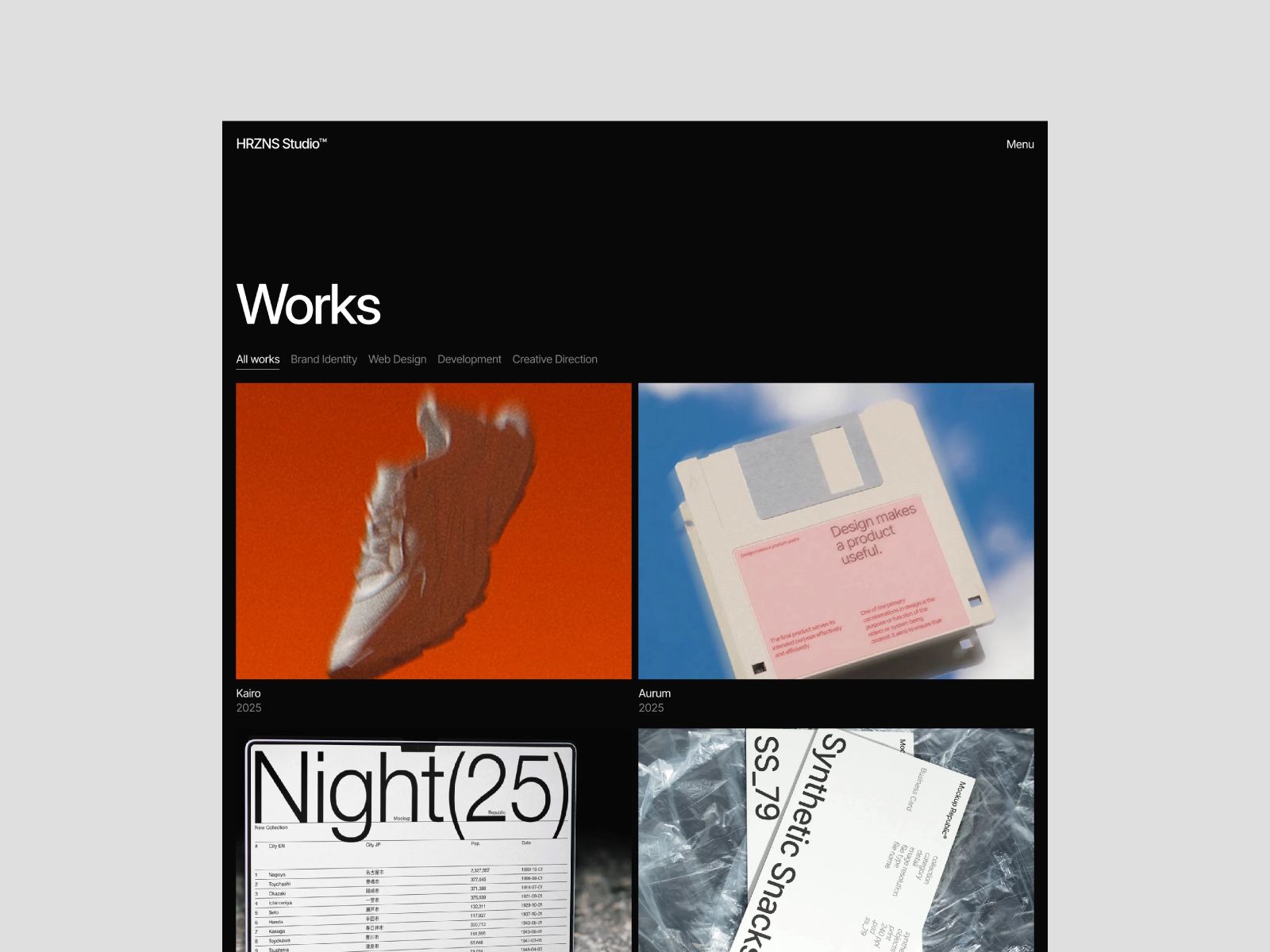 HRZNS — Creative Website Template screenshot 3