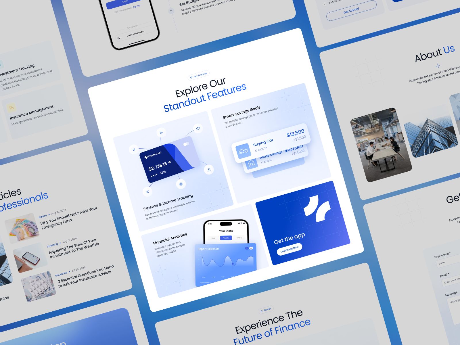 Fizens — Finance Management Website Template screenshot 4