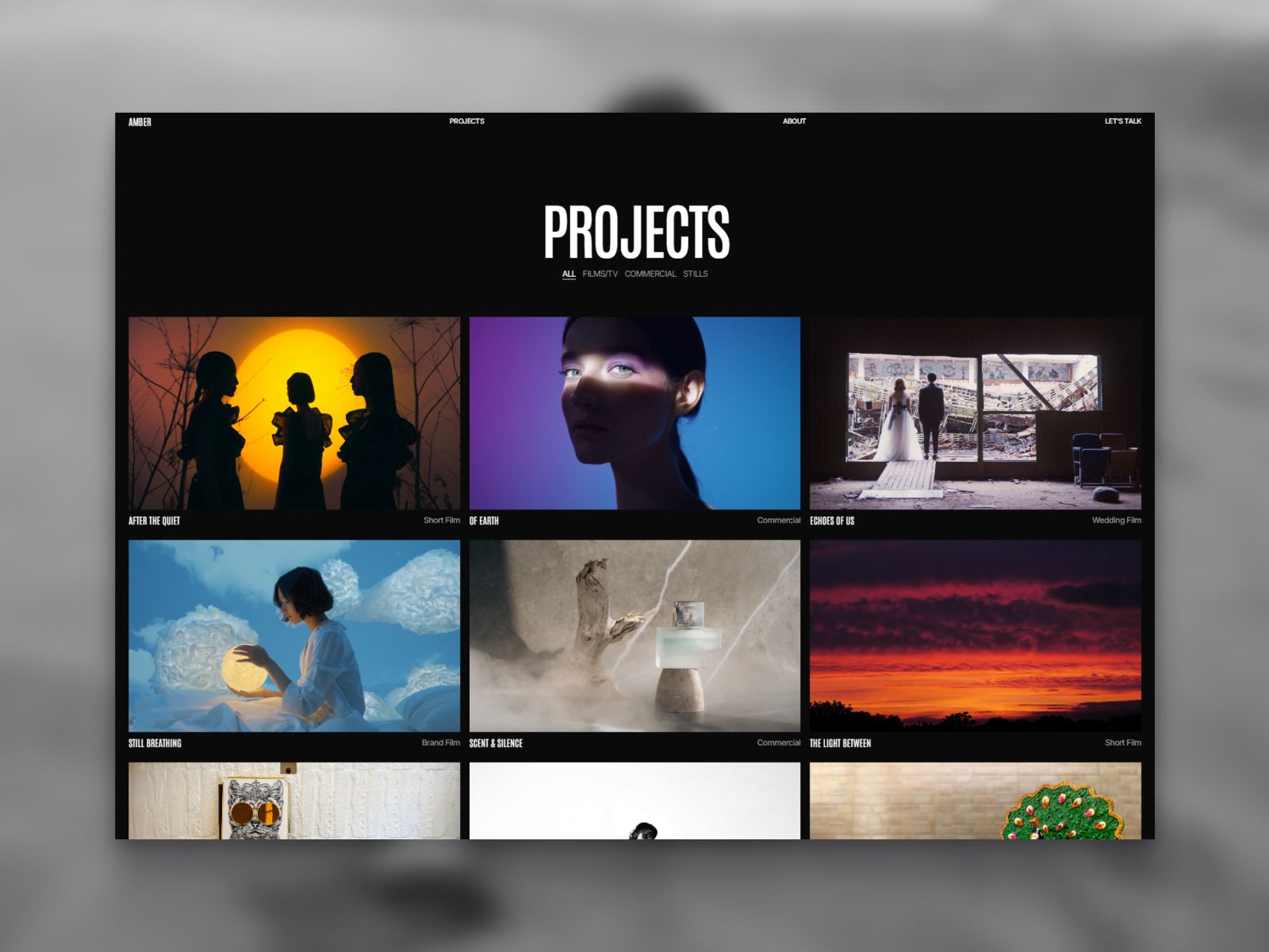 Amber — Portfolio Website Template screenshot 3