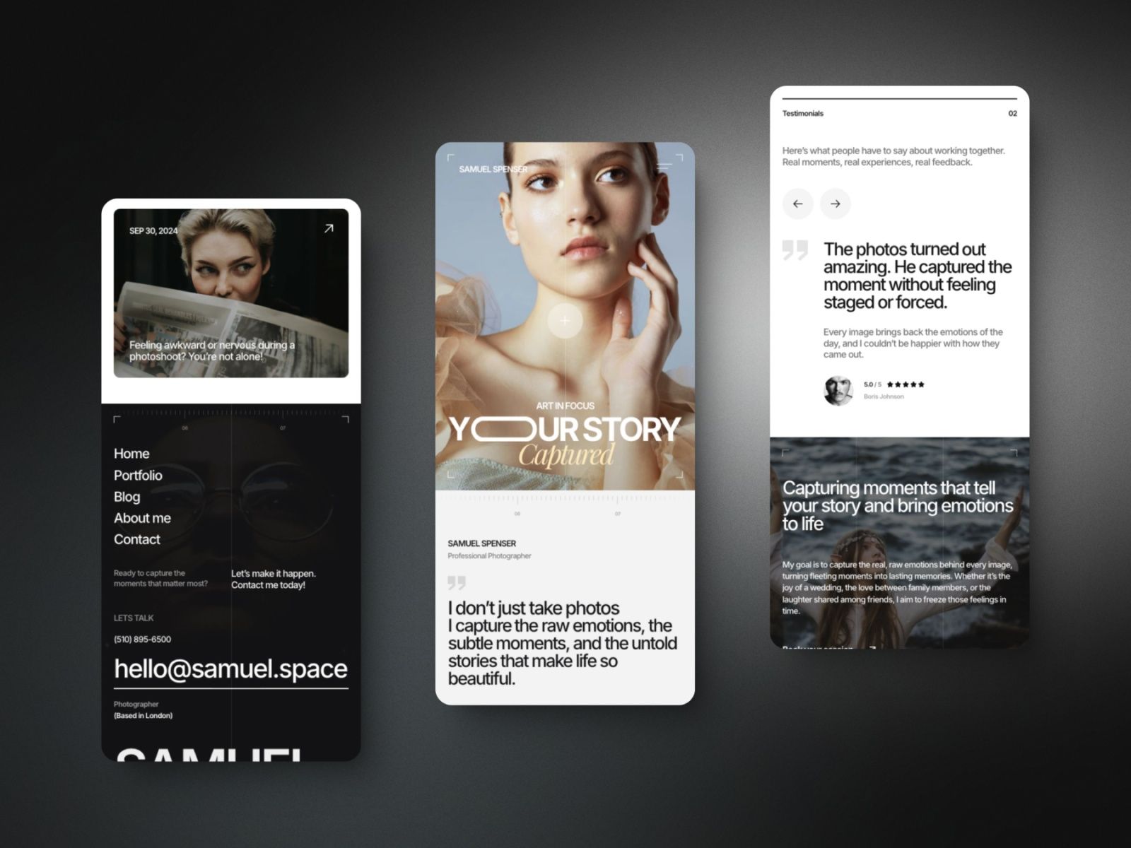 Captured — Photography Website Template screenshot 3