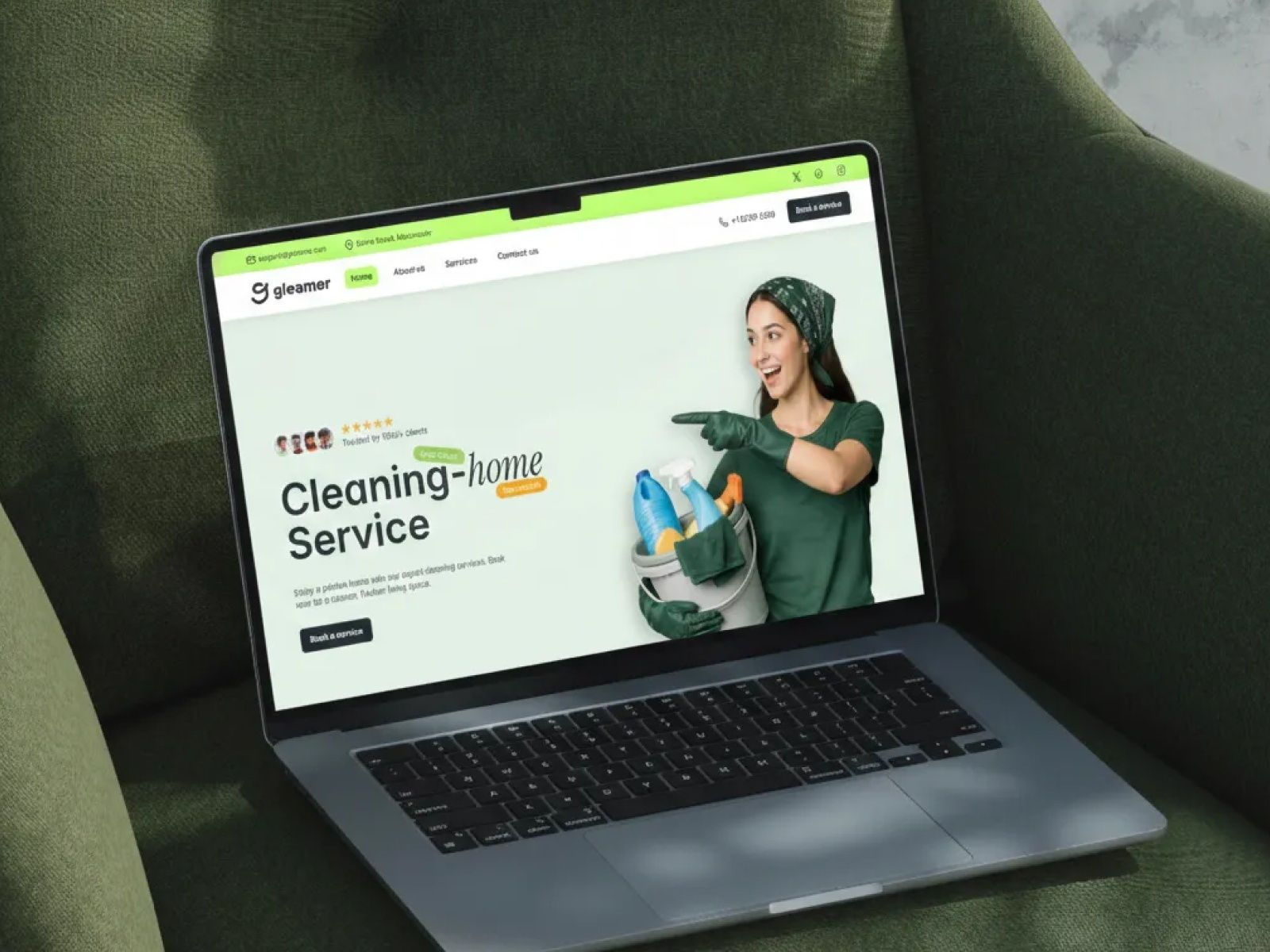 Gleamer — Cleaning Service Website Template screenshot 4