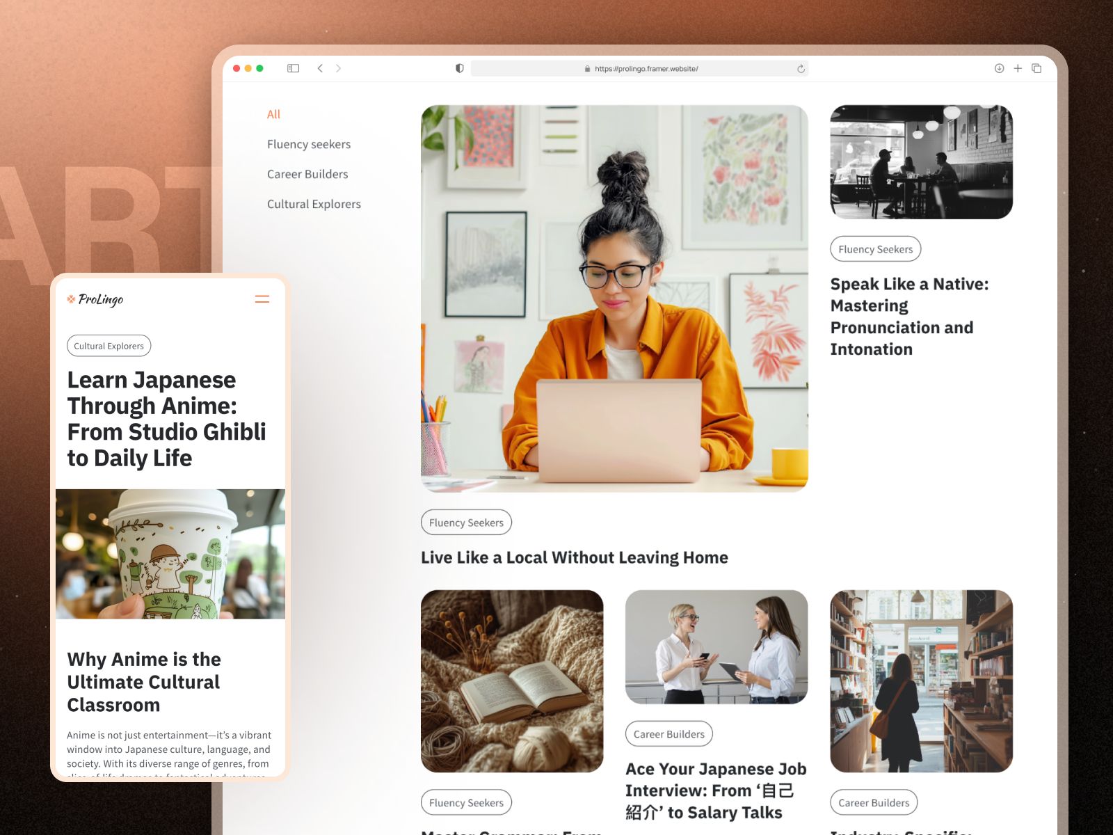 ProLingo — Online Course Website Template screenshot 4
