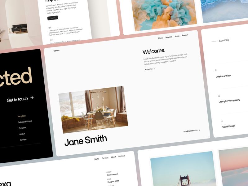 Velora — Yaratıcı Web Sitesi Şablonu - Hover