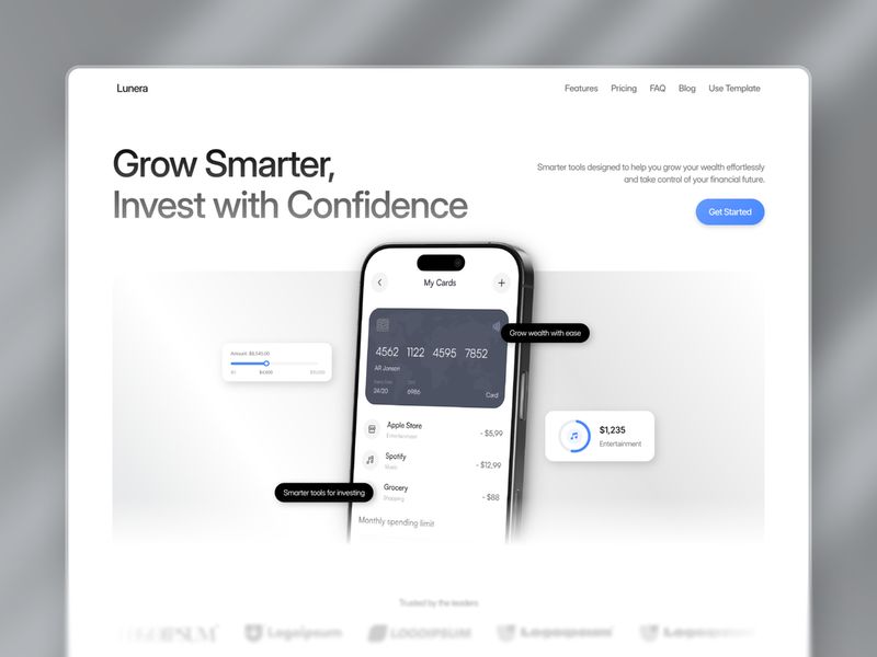 Lunera — SaaS Açılış Sayfası Web Sitesi Şablonu
