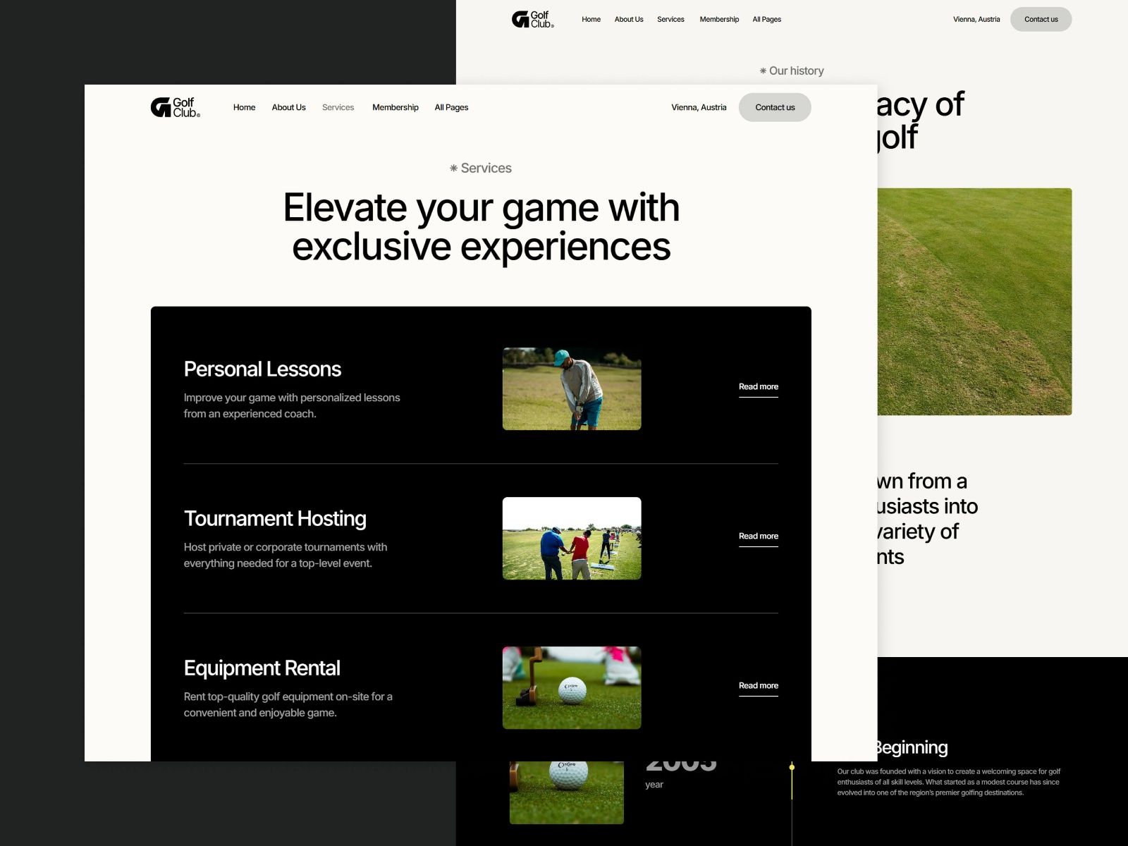 Golf Club — Sports Club Website Template screenshot 3