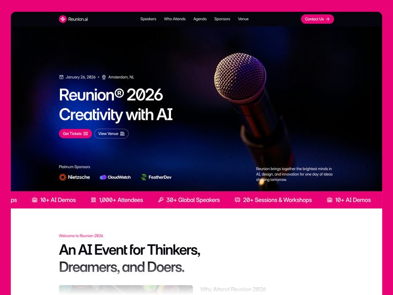 Reunion — Topluluk Web Sitesi Şablonu