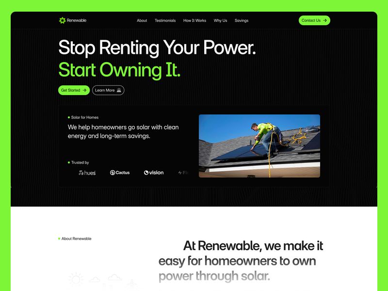 Renewable — Topluluk Web Sitesi Şablonu