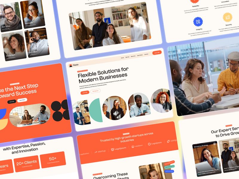 Flexio — Danışmanlık Firması Web Sitesi Şablonu - Hover