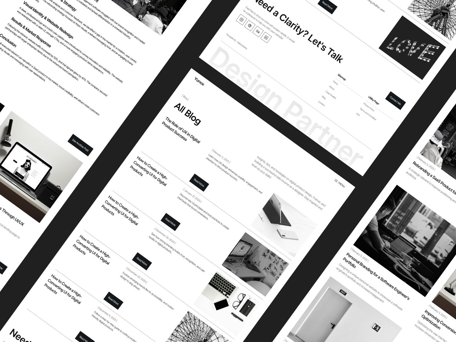 Yunox — Freelancer Website Template screenshot 4