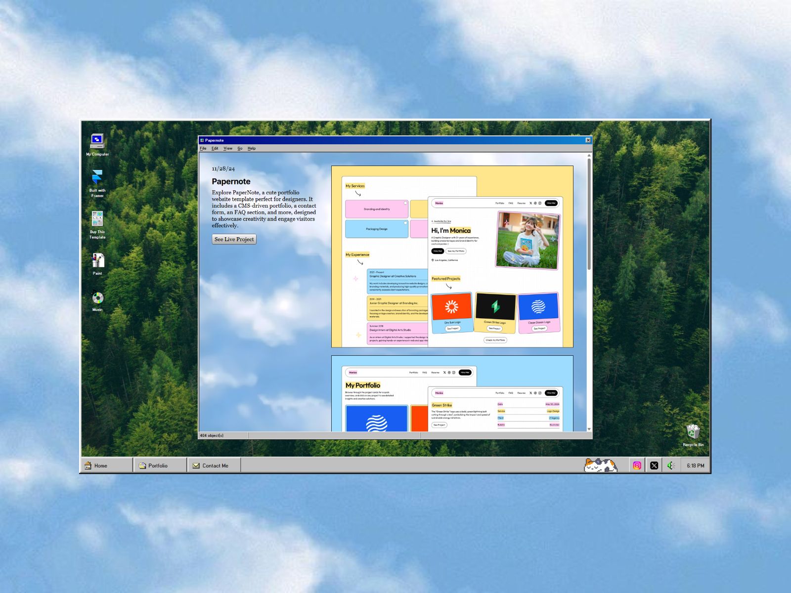 Retro'98 — Creative Website Template screenshot 3