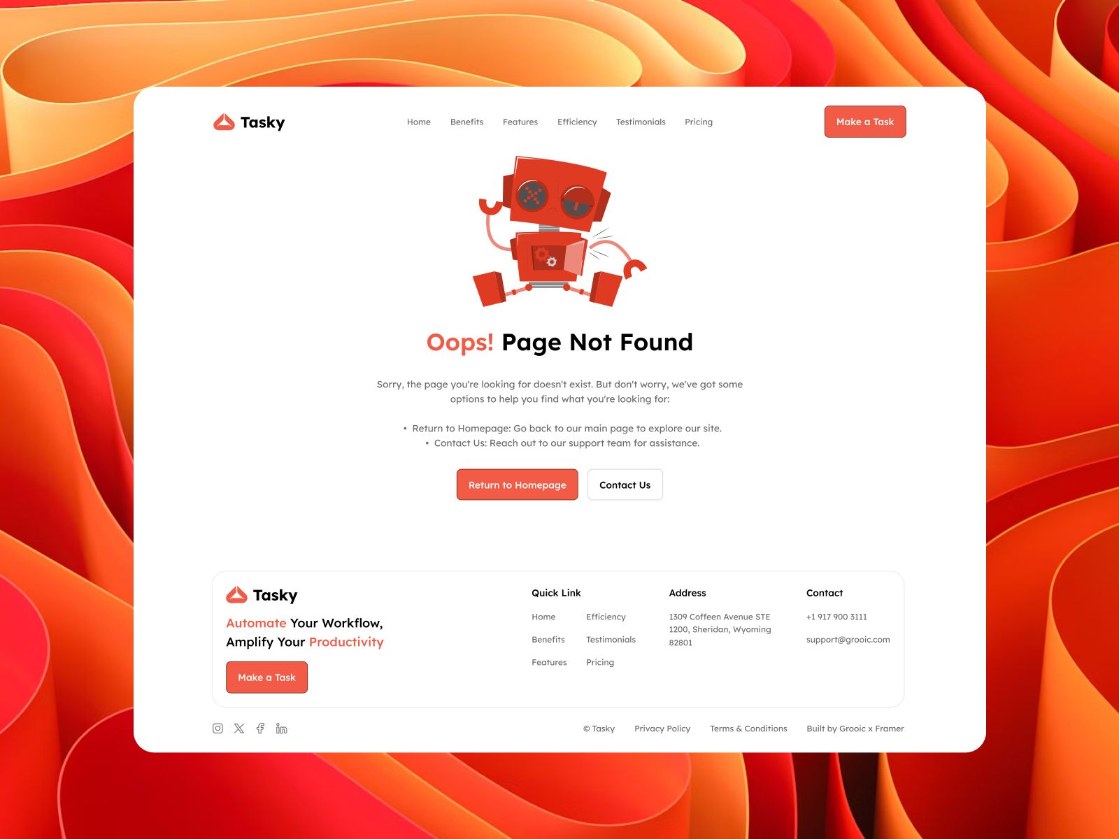 Tasky — SaaS Website Template screenshot 4