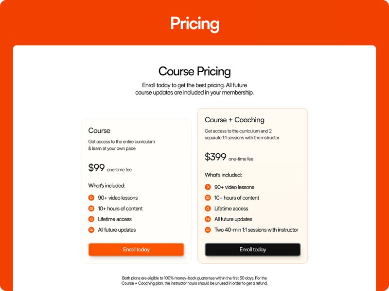 CoursePro — Online Kurs Web Sitesi Şablonu - Hover