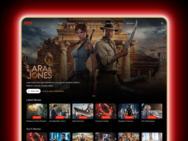 HypeStream — Video Yayın Platformu Web Sitesi Şablonu