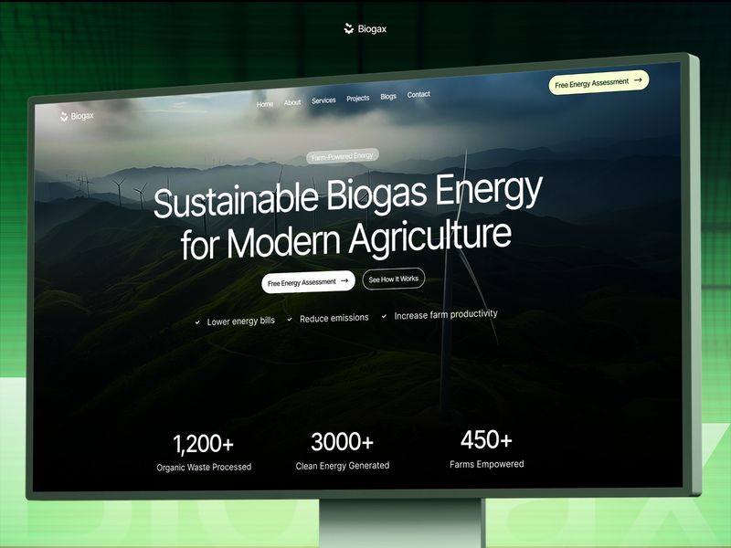 Biogax — İşletme Web Sitesi Şablonu