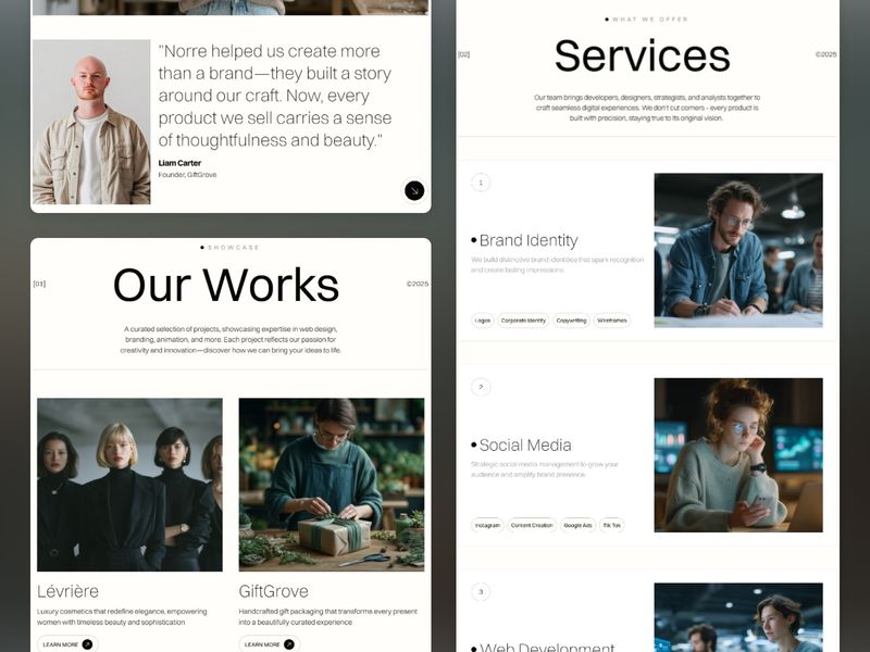 Norré — İşletme Web Sitesi Şablonu - Hover