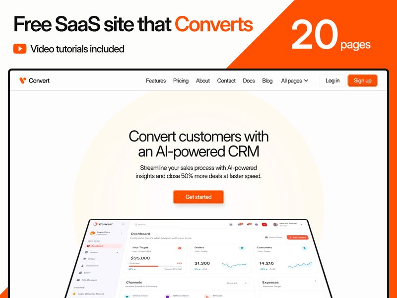 Convert — SaaS Web Sitesi Şablonu