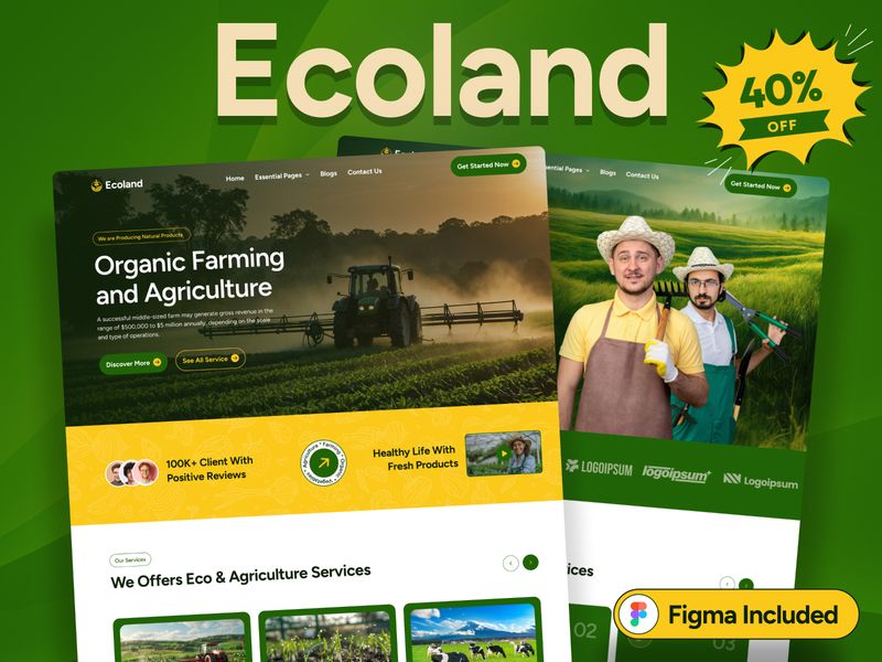 Ecoland — İş Web Sitesi Şablonu