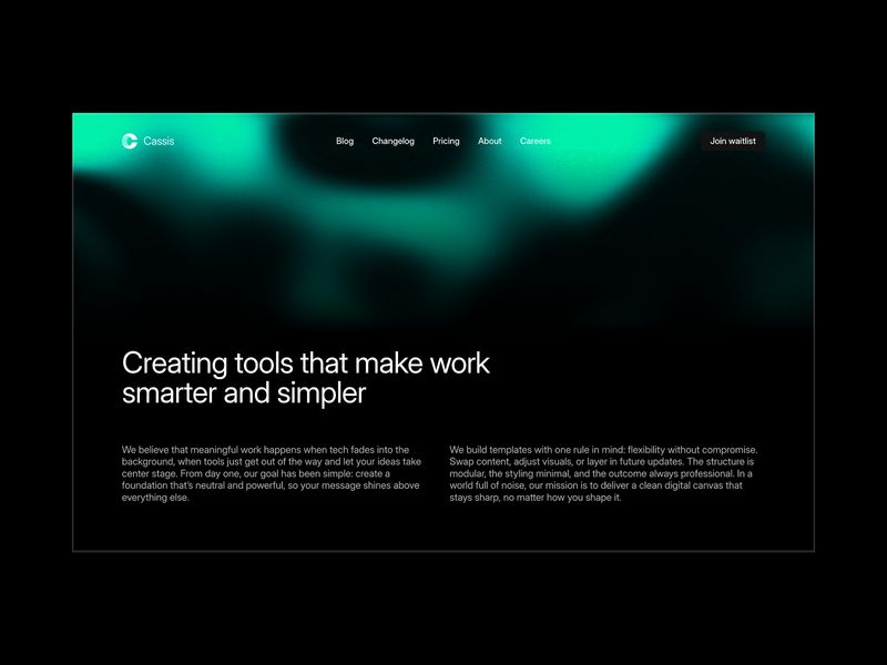 Cassis — İşletme Web Sitesi Şablonu - Hover