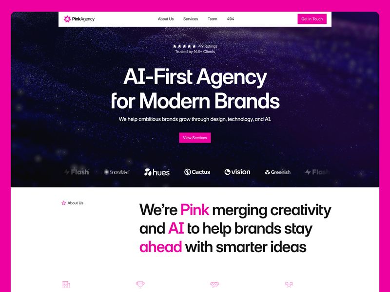 Pink — Dijital Ajans Web Sitesi Şablonu