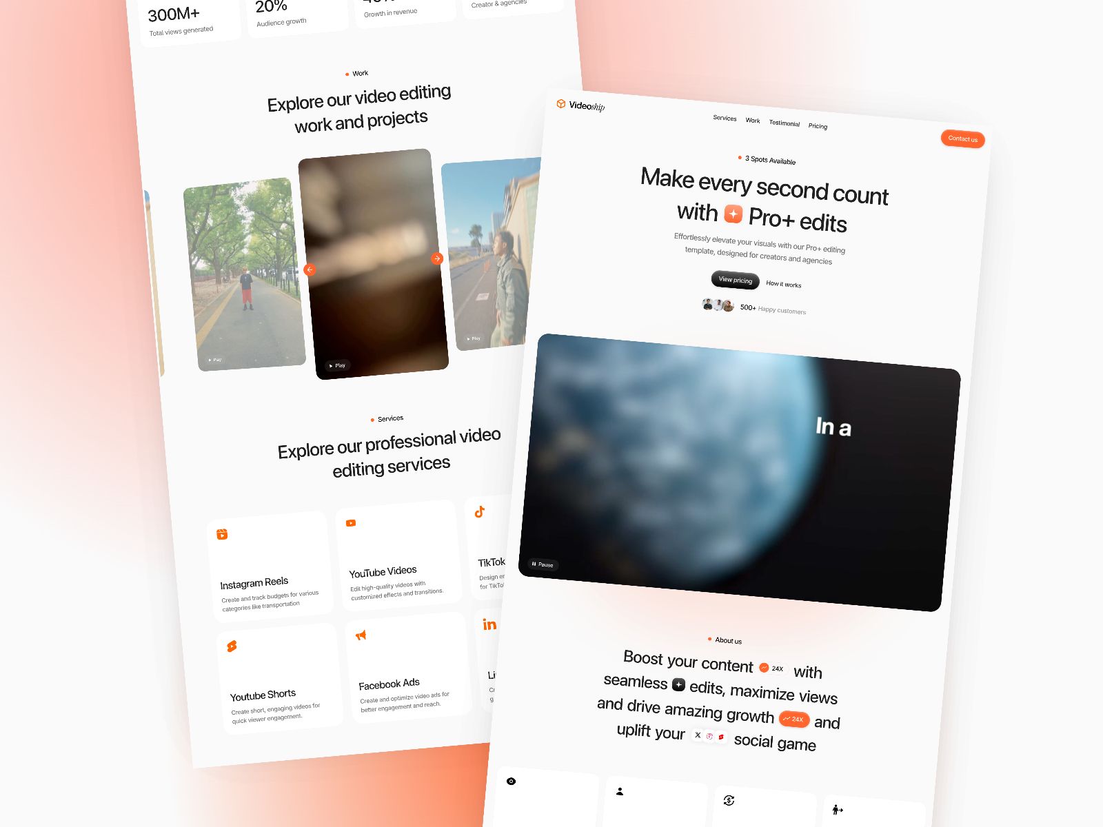 Videoship — Video Production Website Template screenshot 3