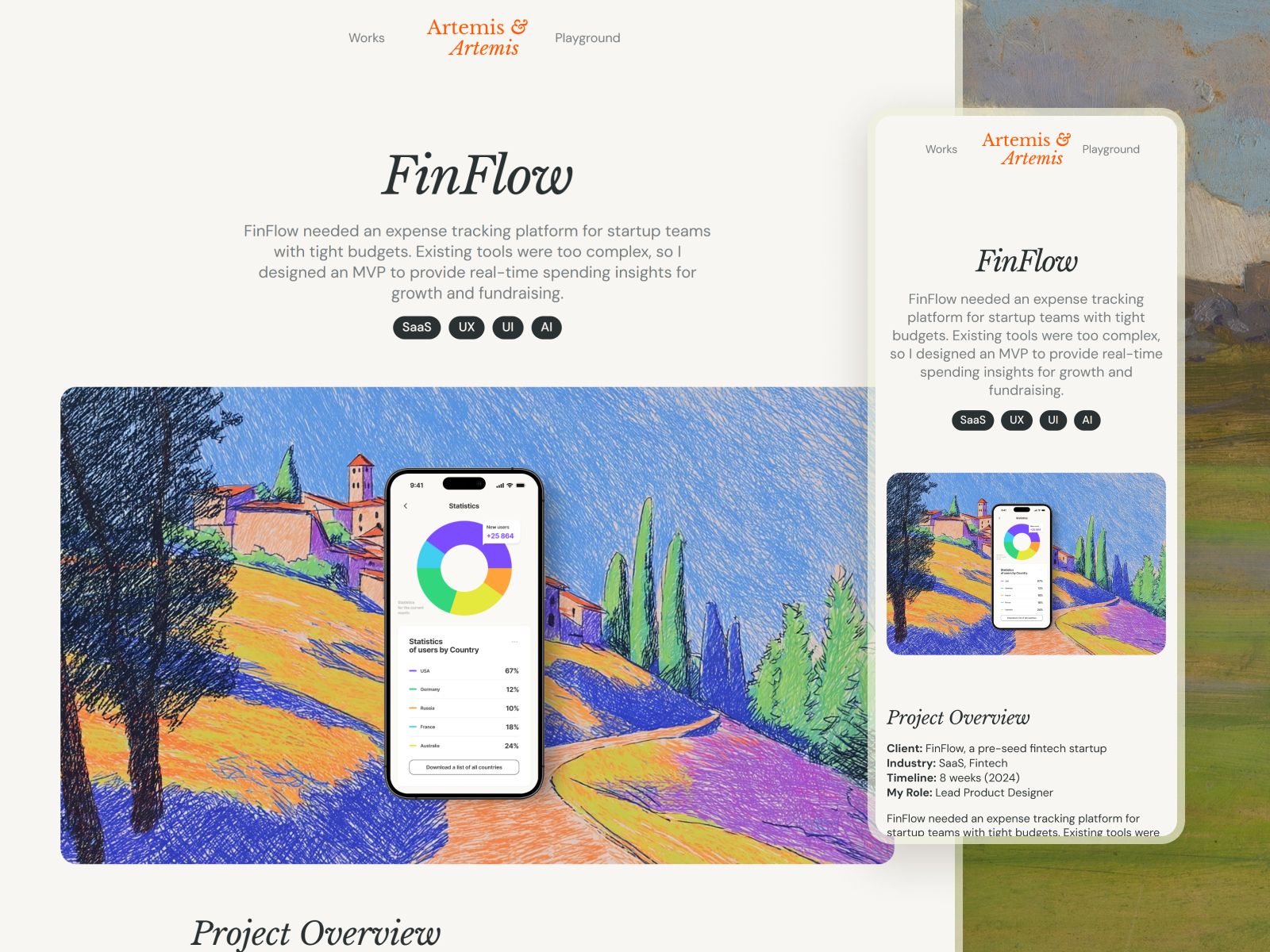 Artemis — Portfolio Website Template screenshot 3