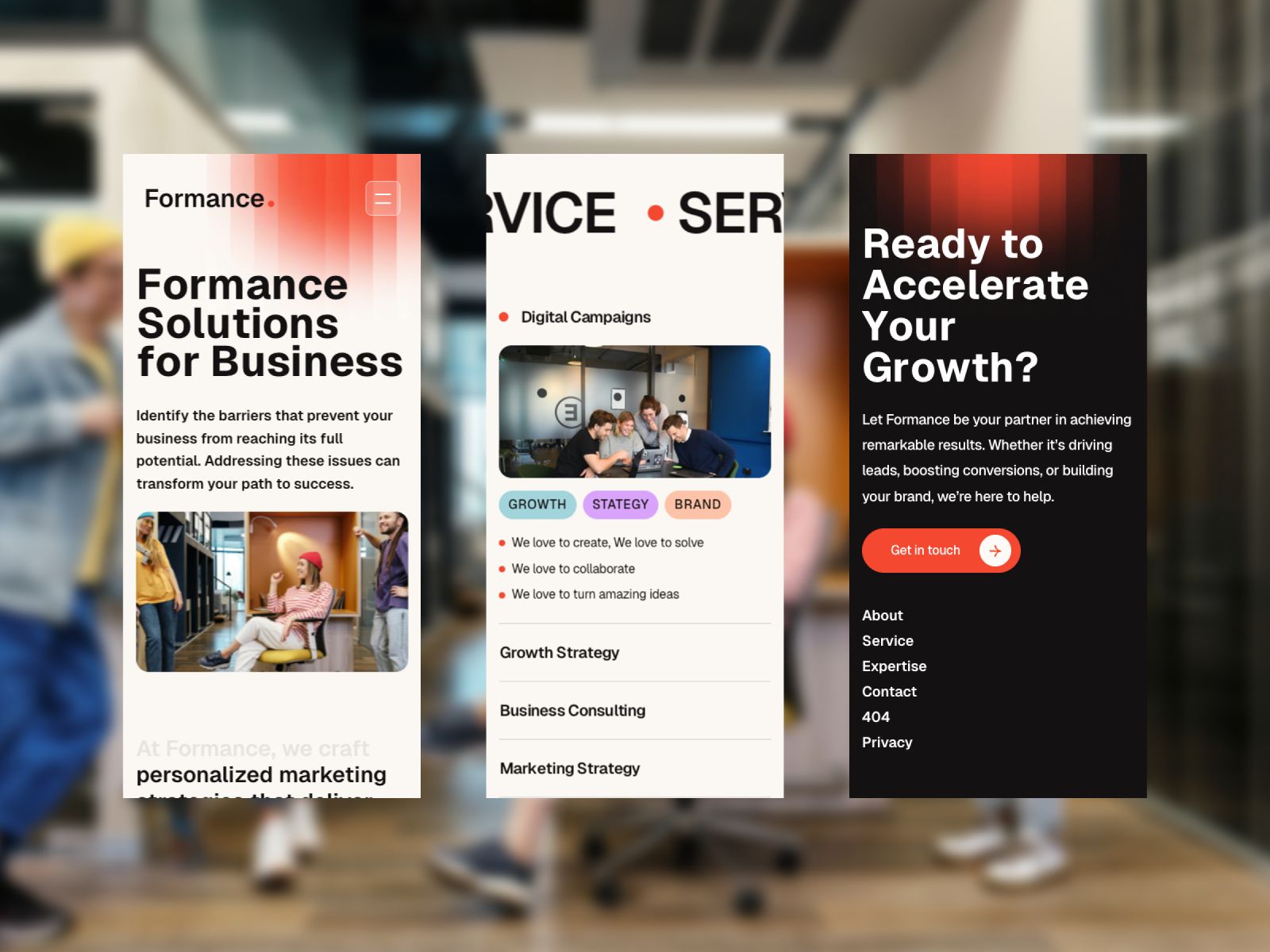 Formance — Business Website Template screenshot 4