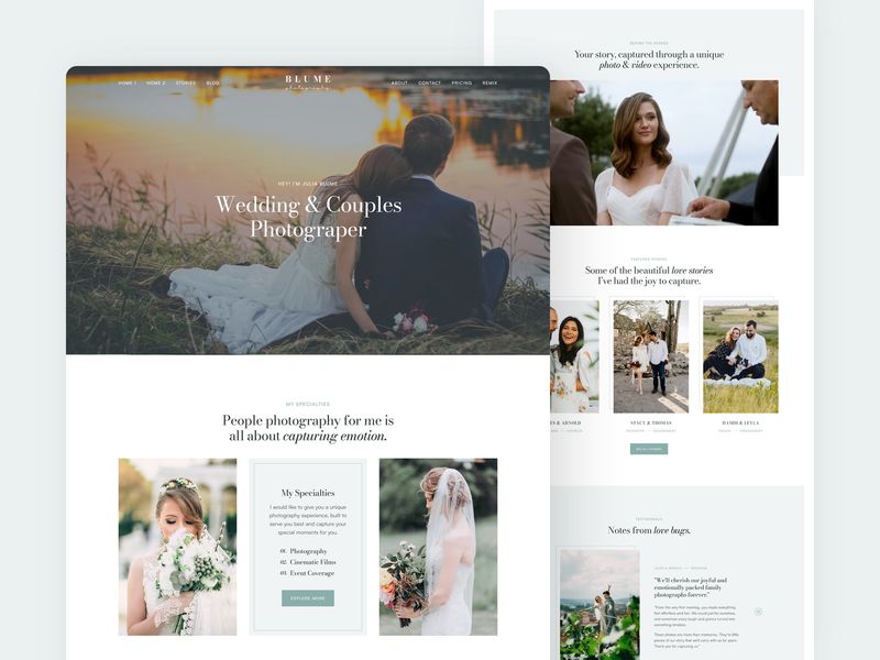 Blume — Düğün ve Etkinlik Web Sitesi Şablonu - Hover