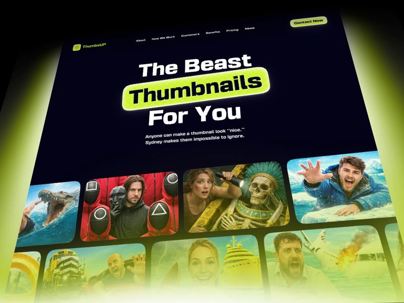 ThumbsUP — Yaratıcı Web Sitesi Şablonu