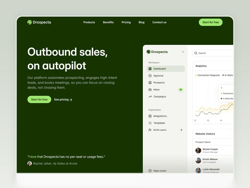 Drospecta — SaaS Web Sitesi Şablonu