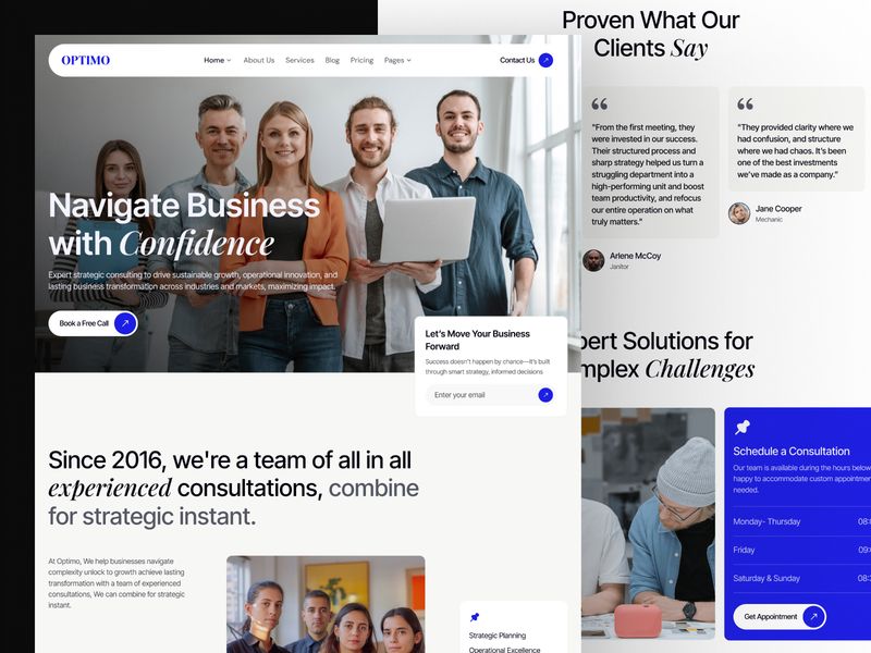 Optimo — Danışmanlık Firması Web Sitesi Şablonu