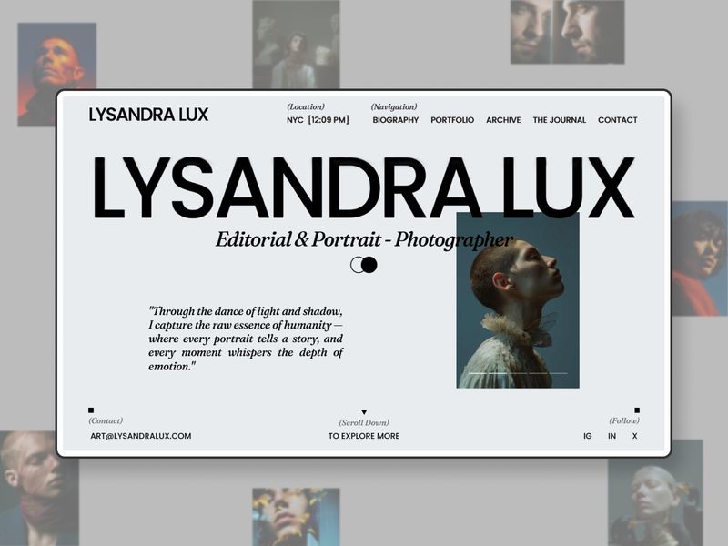 LYSANDRA — Yaratıcı Portföy Web Sitesi Şablonu