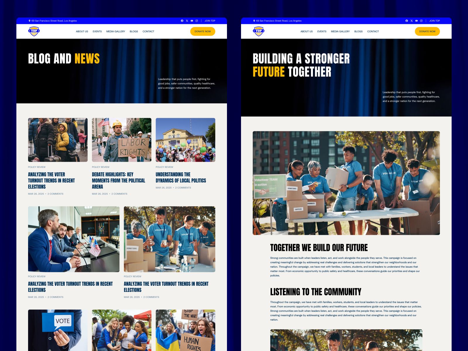 Treparty — Political Campaign Website Template screenshot 3