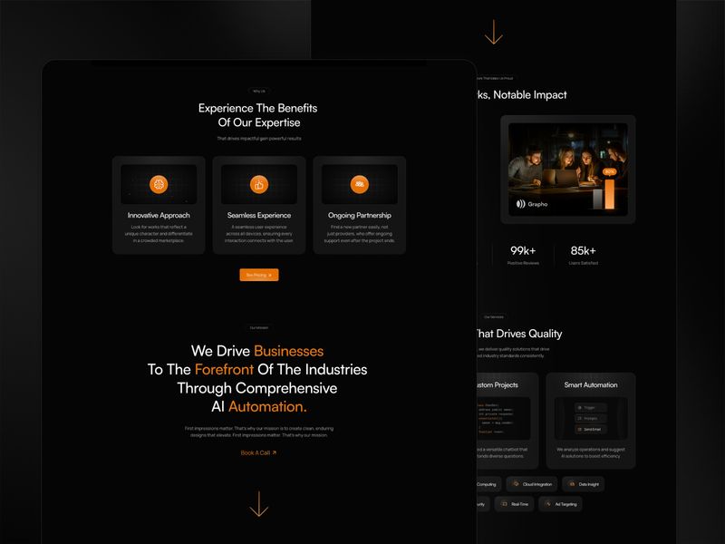 Automatix — Yapay Zeka Ajansı Web Sitesi Şablonu - Hover
