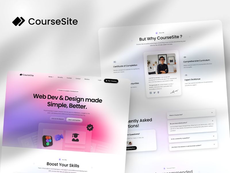 CourseSite — Online Kurs Web Sitesi Şablonu
