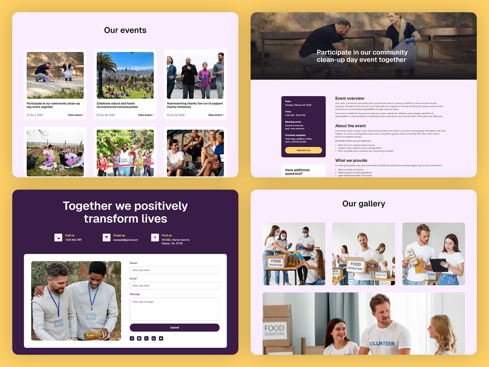 Charityflow — Nonprofit Website Template screenshot 3