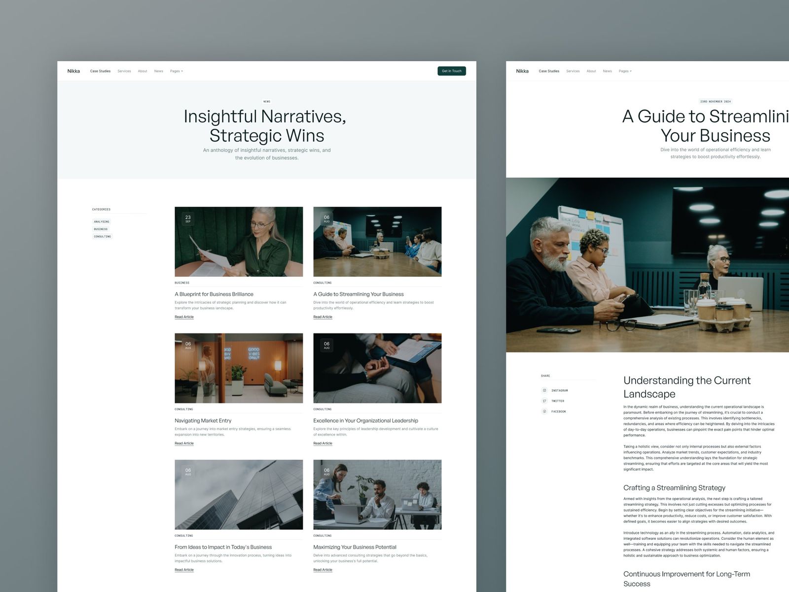 Nikka — Business Website Template screenshot 4